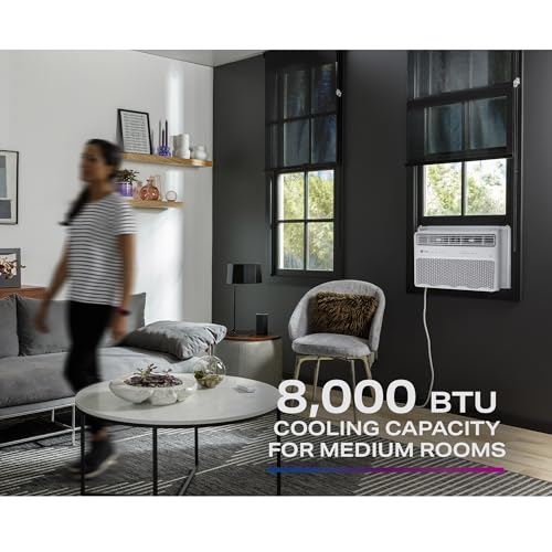 Image of GE Profile Inverter Window Air Conditioner Unit 8,000 BTU with Energy Efficient AC Cooling up to 350 sq ft., Ultra Quiet, SMART Home Capable, Includes Remote and Install Kit, White