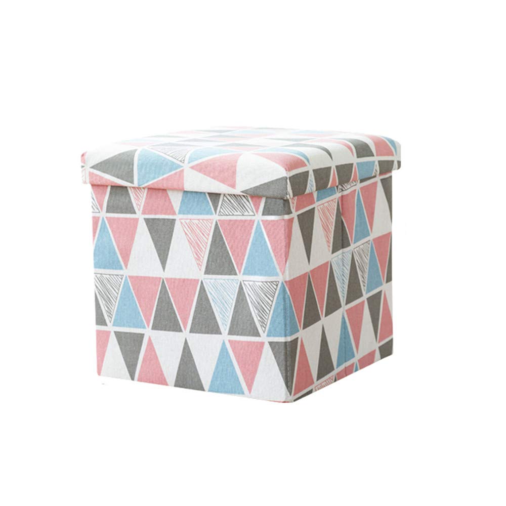 Pouf cube de rangement pliant petit coffre gain de place