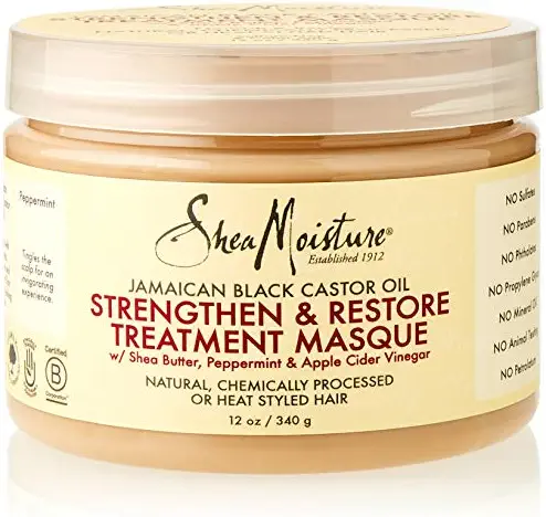 Shea Moisture Jamaican Black Castor Oil Strengthen And Restore Treatment Masque, 340 g