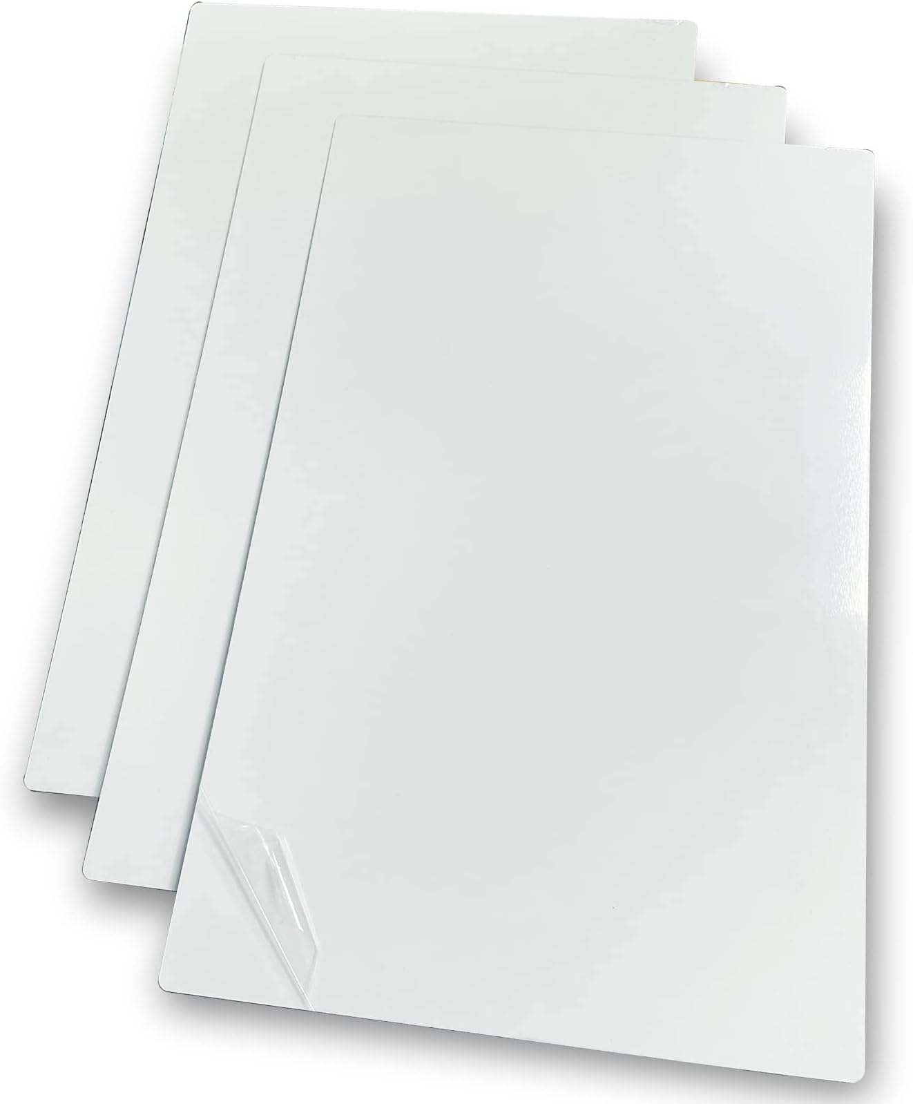 ebamaz Aluminum Alloy Sublimation Blanks 300 X 450 X1mm 3PCS Metal Photo Signs Round Corners Plates Pure White Pack of 3PCS