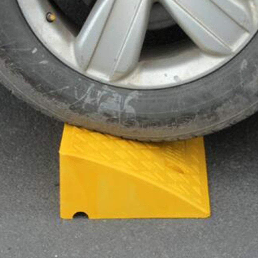 Rampas de servicio, trampolín portátil para maletero, rampas móviles, salida para silla de ruedas para discapacitados, alfombrilla de plástico ligera amarilla, tamaño: 50*27*6,5 CM, rampas para perros