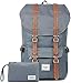 Price comparison product image KAUKKO Rucksack Studenten Backpack 17 Zoll für 15 Notebook Lässiger Daypacks Schüler Bag Casual Daypack, 47 cm, Grey