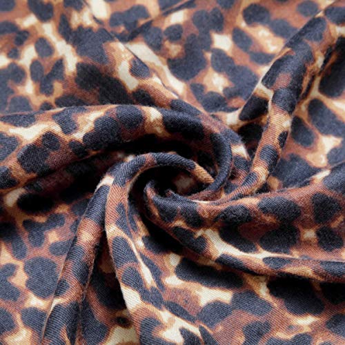 Nabegum Leopard Print Scarf For Women Cheetah Animal Lightweight Shawl Winter Blanket Scarves #TOP6