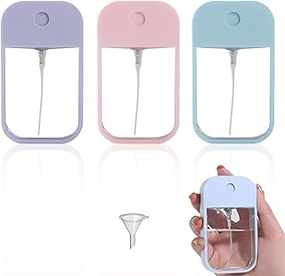 بخاخ عطر صغير مع قمع قابل لإعادة الاستخدام وزجاجة زيوت وعوامل تثبيت لعينات العطور والسوائل ومستحضرات التجميل من سوليوداجي، 3 قطع