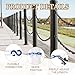 MECCANIXITY Plastic Chain 15 FT/4.6 M, Safety Chain Blue White Plastic Chain Link Barrier with Zip Ties Buckle and S-Hooks for Crowd Control Queue Line Fence Decoration