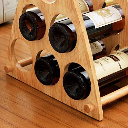 Soporte de Vino de Madera para 6 Botellas 35.5x21x39cm miniatura 4