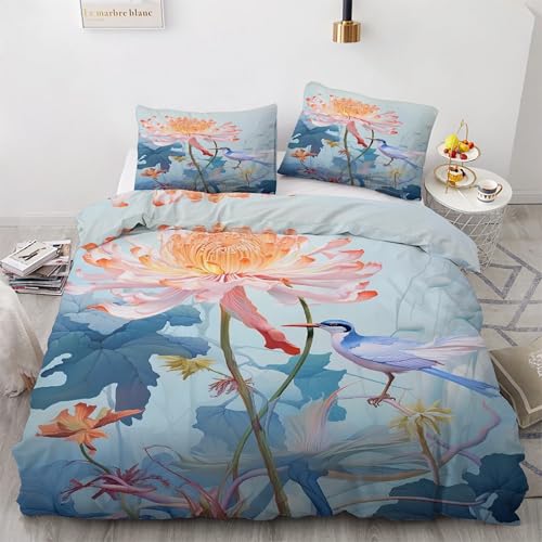 Housse de couette 160x200 microfibre douce avec fermeture éclair et motif toucan - 2