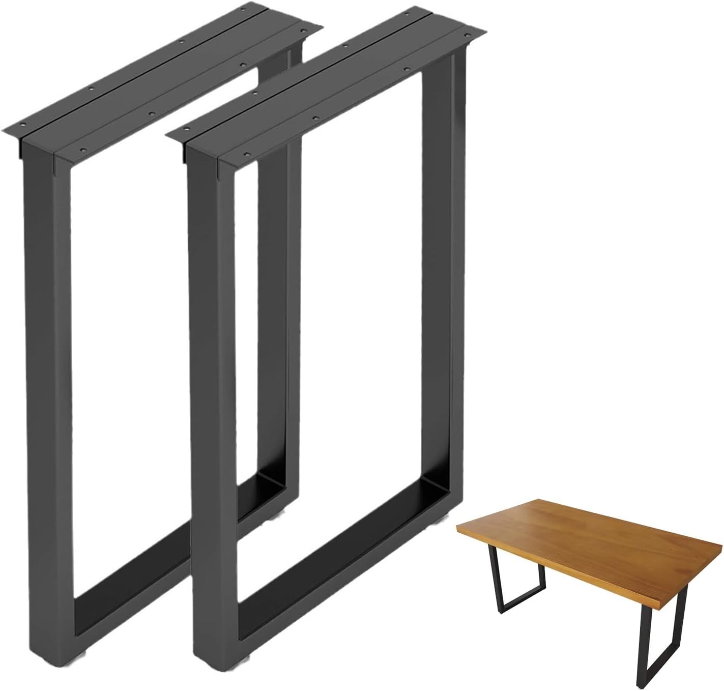 Set of 2 Table Legs Metal Steel Desk Legs Heavy Duty Furniture Replacement Feet Wide 30/40/50cm DIY Coffee Table Legs Office Table Legs(Gold,Width 12 x High 28in)
