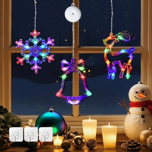 Weihnachtsdeko Fenster Weihnachtsbeleuchtung, 3 Stück...