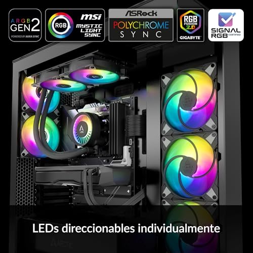 ARCTIC Liquid Freezer III 280 A-RGB - Refrigeracion Liquida PC, AIO para CPU, Intel y AMD, Bomba eficiente controlada por PWM, Ventilador: 200–1900 rpm, LGA1851 y LGA1700 Contact Frame - Negro - imagen 3