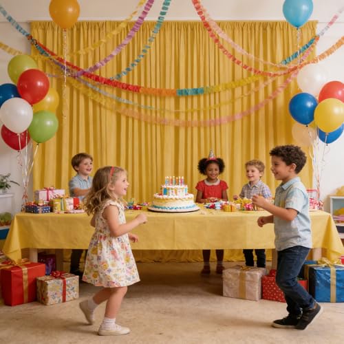 Image of 2 Panels Gold Backdrop Curtain, 10 x 10 Feet Polyester Background Curtains for Parties, Weddings, Baby Showers, Halloween, Christmas, Birthday Party Photoshoot Backdrop Curtains Decorations