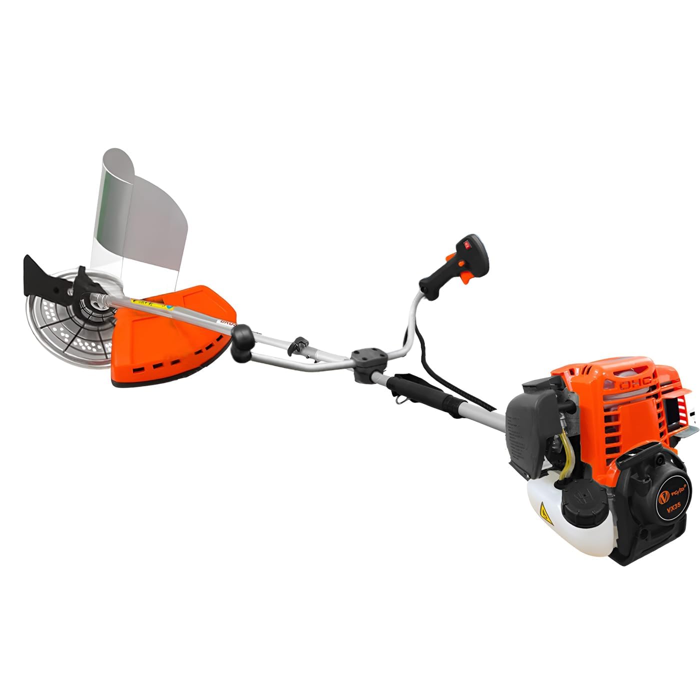 VOLTZ VX35 Brush Cutter 4 Stroke Side Pack Cutter Machine 36cc Extra Power Torque Engine with Heavy Duty 80 Teeth, 3 Teeth Blade and Tap & Go for Grass Trimming, Lawn Cutting etc (Fuel Power)-image-37