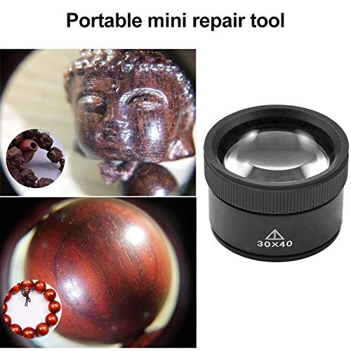 Lupa Monocular 30X, Lentes de Cristal óptico, minilupa portátil de Alta resolución, Lupa para Reloj de joyería, 43x43x30mm