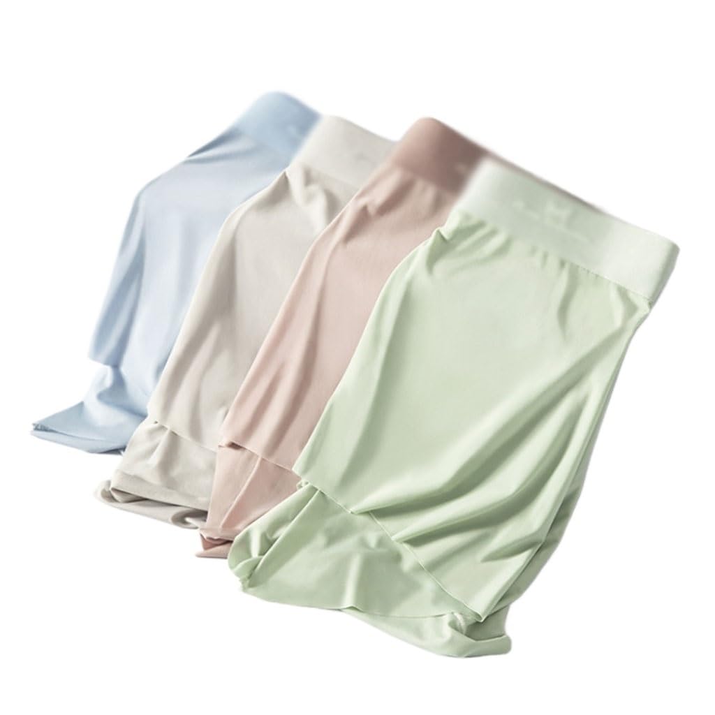 Sous-vêtements en soie glacée sans trace taille moyenne slip uni XL