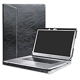 Alapmk Diseñado Especialmente La Funda Protectora de Cuero de PU para 15.6" Acer Chromebook 15 CB515-1HT Series Ordenador portátil,Negro
