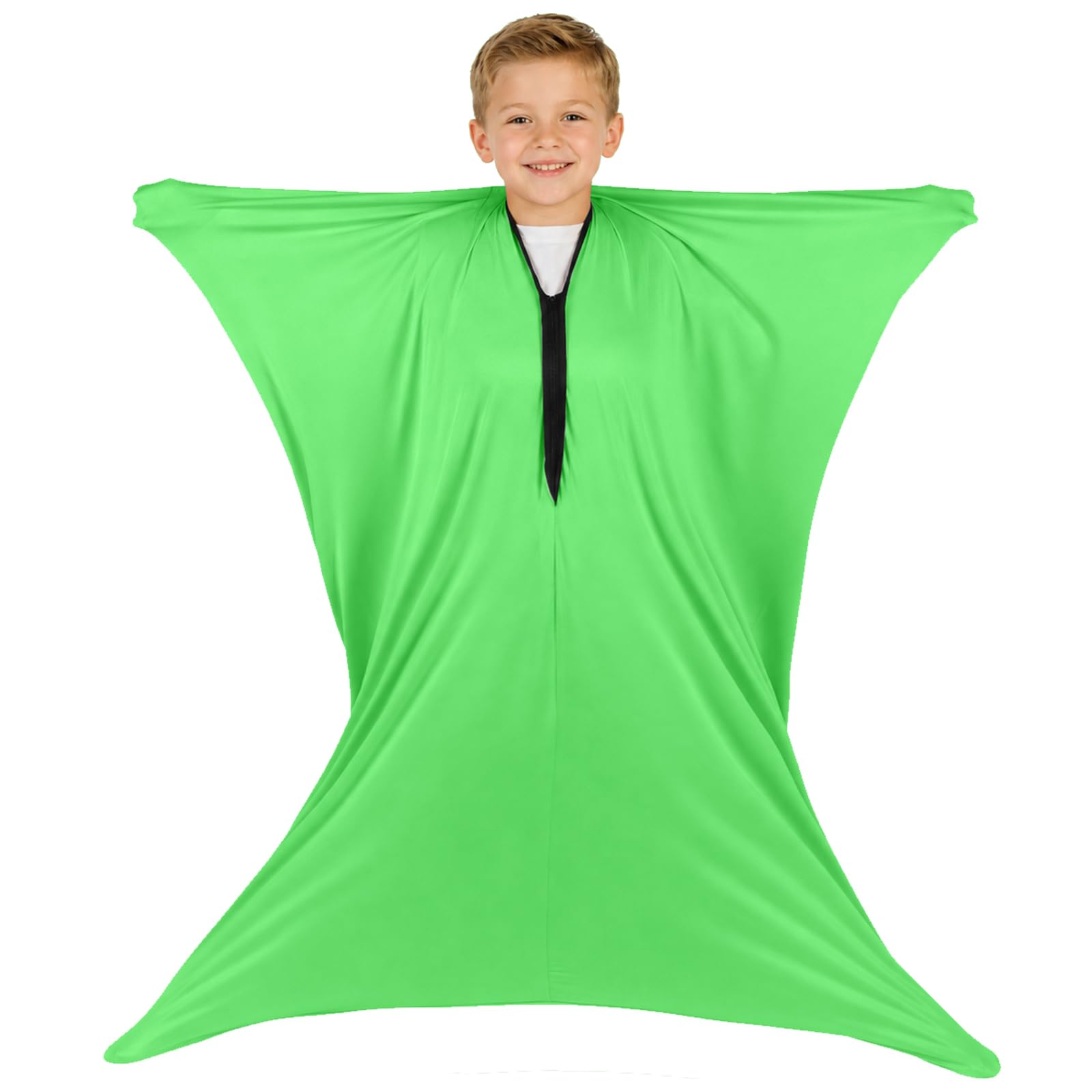 AUAUY Sensory Body Socks for Autism, for Height 140-160cm, Green-L