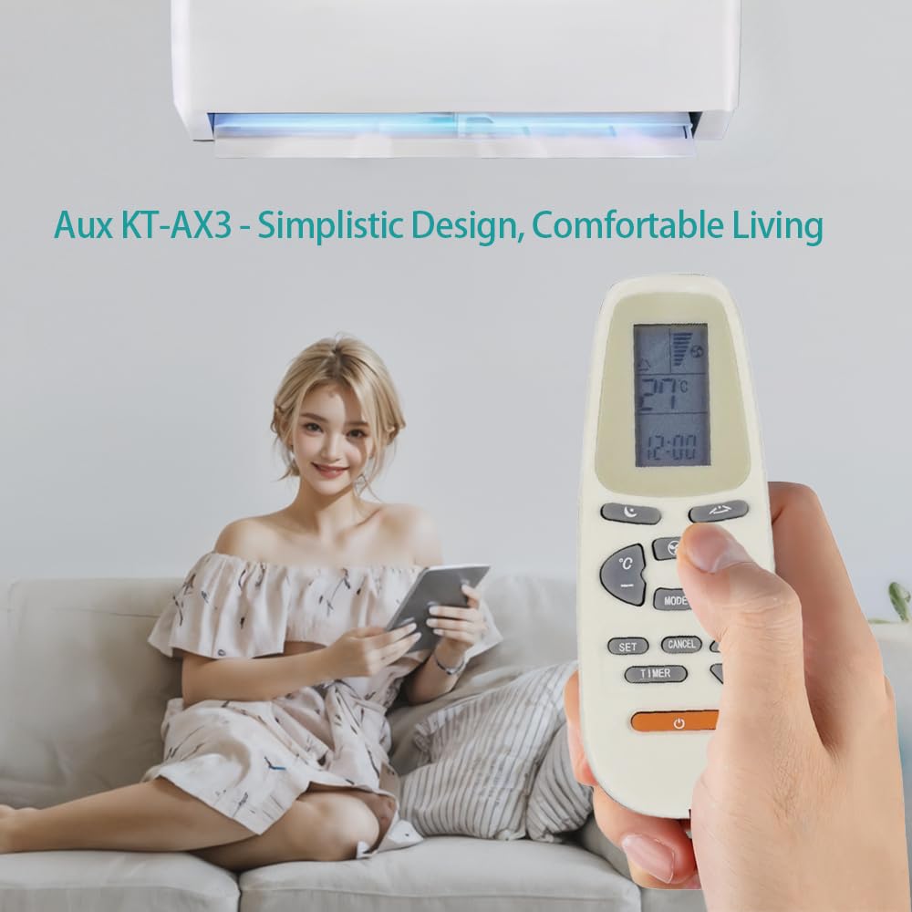 Aux a Distancia KT-AX3 de Repuesto para Aire Acondicionado KT-AX3, con Respuesta Rápida y Larga Distancia de Control