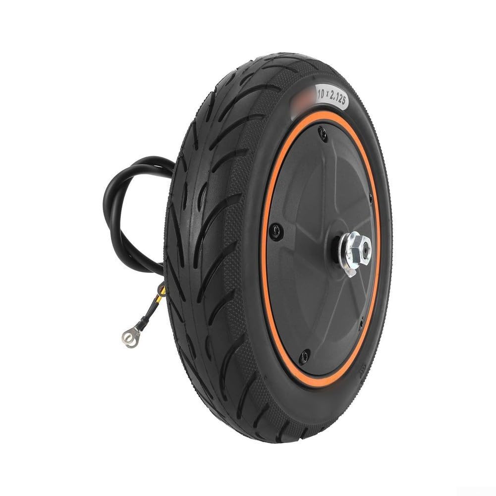 Motor de rueda delantera de 10 pulgadas y 400 W para scooter eléctrico Ninebot F25 F30, conjunto completo de cubo de 36 V con neumático de goma, pieza de repuesto ligera de aleación de