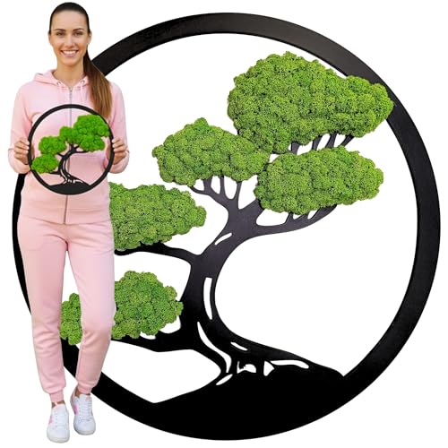 Albero da parete in muschio decorativo, stile scandinavo, 30 cm