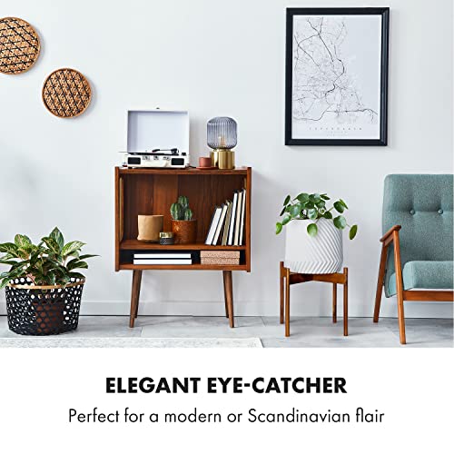 Fox & Fern Mid-Century Moderne plantenstandaard, zonder witte keramische sierpot - Afbeelding 4