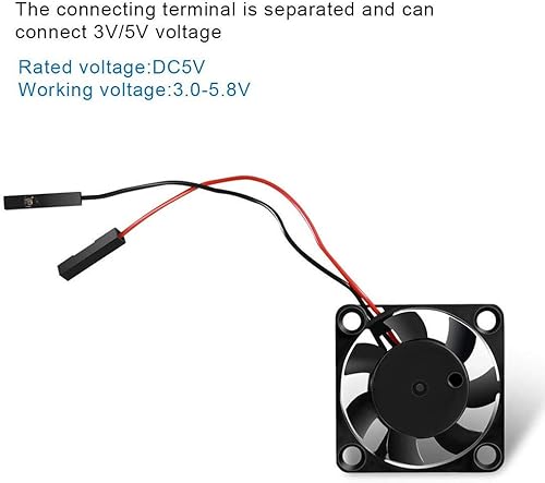 Miniatura 4 de 2 ventiladores 3007 para Raspberry Pi 5 1.181x1.181x0.276 in Cooler Pi ventilador de caja de enfriamiento sin escobillas 1.181 in 1.18in 3.3V 5V DC