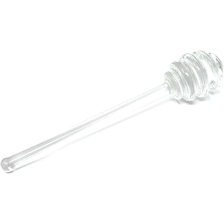 Honbay 1PCS Glass Honey Jam Syrup Dipper Stick Honey Spoon Dipper for Honey Pot Jar(6 Inch)