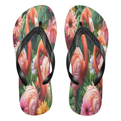 STAYTOP Tropical Flamingo Flip Flops Sandals of Men's & Women's,Sandals Beach Slippers Shower Slides