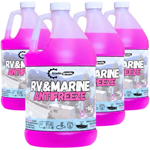 Premium RV & marine antifreeze -75F - 4 gal (4-pack) pink