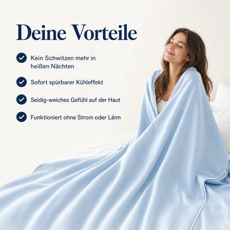 SWZEC Anfaru ChillComfort Cooling Comforter(Blau,150x200cm)