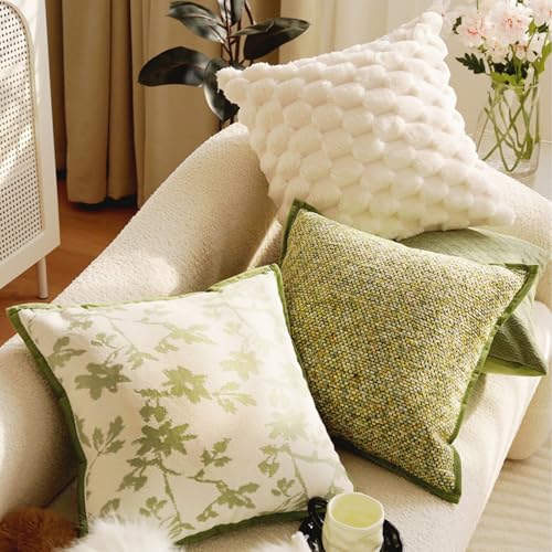 Coussin de décoration haut de gamme en chenille avec fermeture éclair