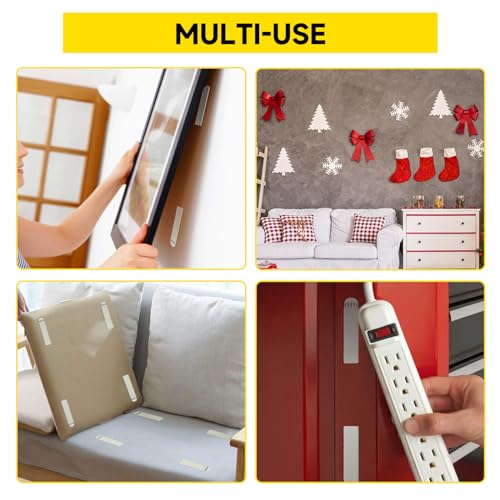Image of Picture Hanging Strips Kit - Heavy Duty Removable Picture Hangers - Damage-Free Wall Adhesive Hooks for Frames and Christmas Decorations, No Nails Needed