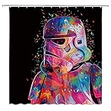cortina star wars ◆ Producto: 70 x 70 pulgadas (180 cm x 180 cm). Incluye 12 ganchos. No vinilos y PEVA. Seguridad y protección del medio ambiente.