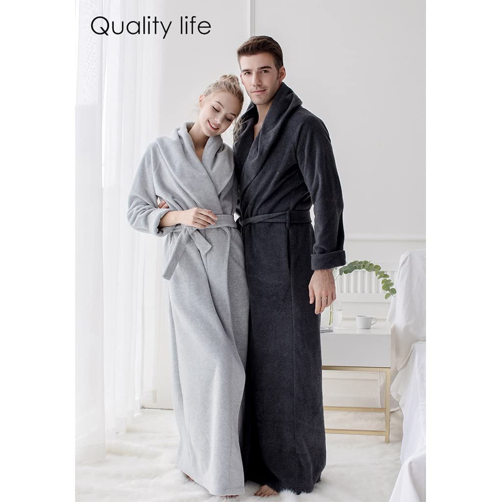 Vestido Largo De Noche para Mujer Ropa De Dormir Sexy Más Vestido Parejas Conjuntos De Pijamas A Juego Adultos Albornoces Unisex Adulto Grande Y Alto High Plush Lapel