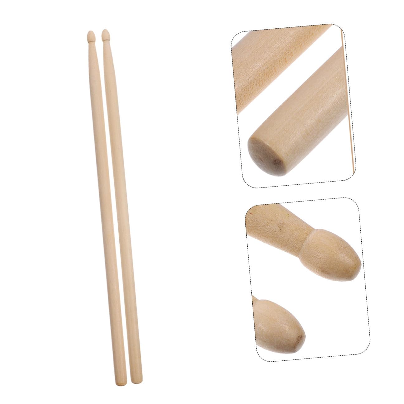 Bacchette per Batteria Legno 5a 12 Paia per Jazz e Studio | Beige, Design Bilanciato e Uso Versatile, Adatte a Professionisti e Principianti