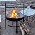OutVue 26 inch Fire Pit with 2 Grills &1 Rotisserie Kit, Wood Burning Fire Pits for Outside with Poker & Round Waterproof Cover, BBQ& Outdoor Firepit 2 in 1 for Patio, Picnic, Party