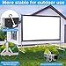 Projector Screen and Stand,JWSIT 110 inch Outdoor Movie Screen-Upgraded 3 Layers PVC 16:9 Outdoor Projector Screen,Portable Video Projection Screen with Carrying Bag for Home Theater Backyard