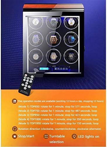 Xiaoxu Caricabatterie Automatico per Orologi Meccanici, Motore di Alta qualità con Schermo di visualizzazione del Pannello, Motori silenziosi con Cuscini Flessibili, Display LCD