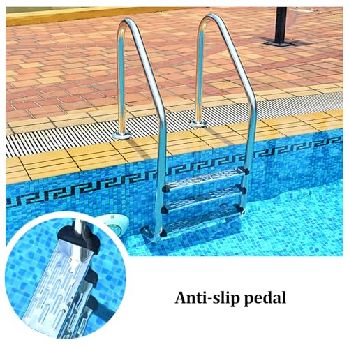 Escalera para piscina de 3 peldaños de acero inoxidable miniatura 5