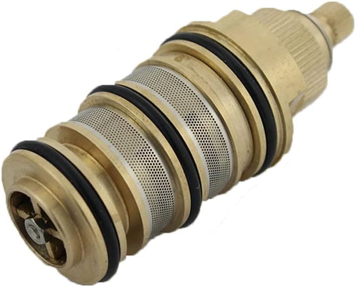 Brass Thermostatic Core Valve Replacement Cartridge for Bath Mixer Tap Shower Valvebar, With Hand Wheel/No Hand Wheel