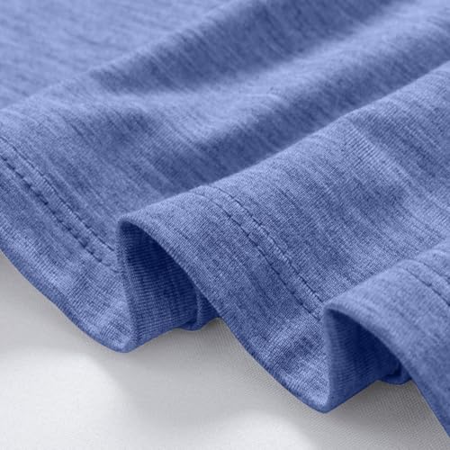 Mens Lightweight Crewneck Pajamas Shirts Casual Long Sleeve Thin Tops Comfort Breathable Loungewear Shirt4