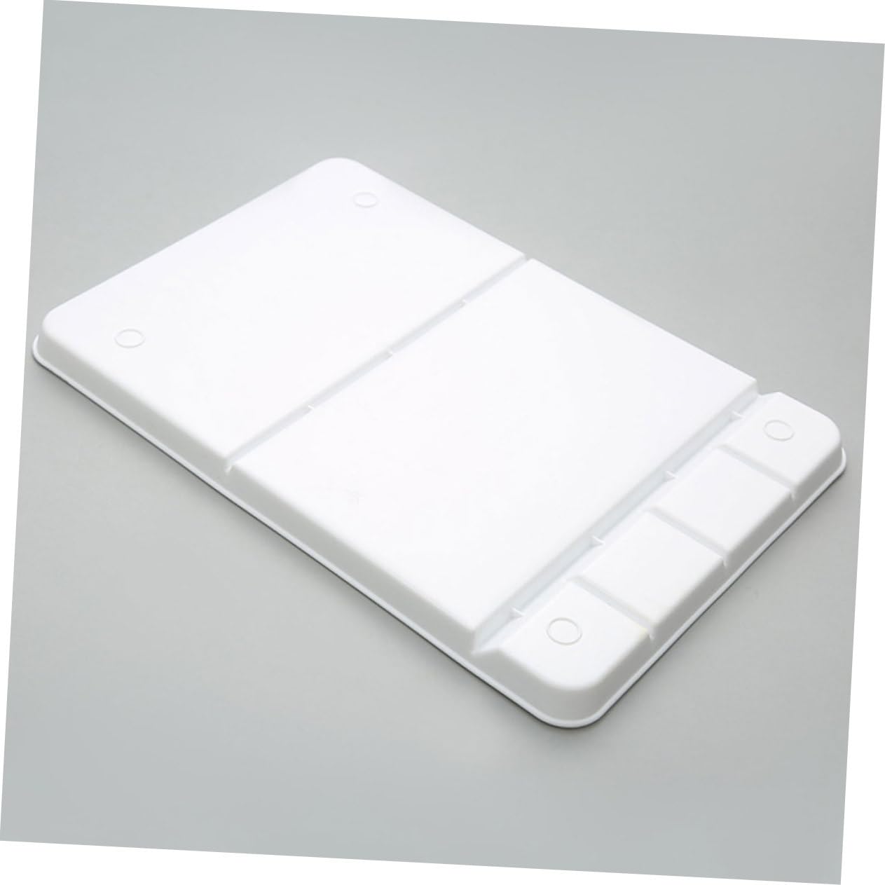 Palette de Peinture Plastique PP à Compartiments Multiples, Blanc