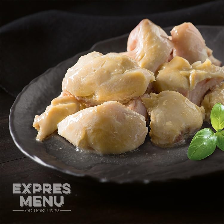 EXPRES MENU | Zarte Hähnchenschenkel, im eigenen Saft gedünstet für eine geschmackvolle und saftige Mahlzeit, perfekt zubereitet als Fertiggericht | 3 Portionen