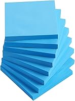 Vista 1 de Vanpad Notas adhesivas de 3 x 3 pulgadas, almohadillas autoadhesivas de color azul brillante, fáciles de usar para el hogar, oficina, cuaderno, 8