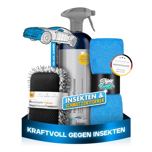 Shiny Freaks Koch Chemie Insect & Dirt Remover (750 ml) Insektenentferner Premium Insektenschwamm + Ultra Soft Mikrofasertuch Lack Glas & Kunststoff Auto Insekten- & Schmutzentferner Set