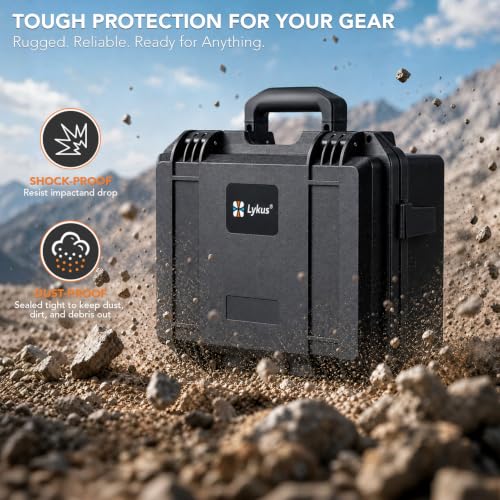 Image of Lykus Titan MM510 Waterproof Hard Case for DJI Mini 5 Pro and RC2 /RC-N3 | CASE ONLY,Fits Fly More Combo,Up to 7 Batteries,Supports RC Lanyard,IP67 Waterproof,Shockproof,CNC Cut Premium Foam