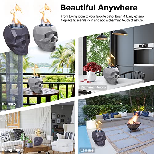 Brian & Dany Tabletop Fire Pit, Portable Mini Fireplace For Indoor And Outdoor Use #TOP5