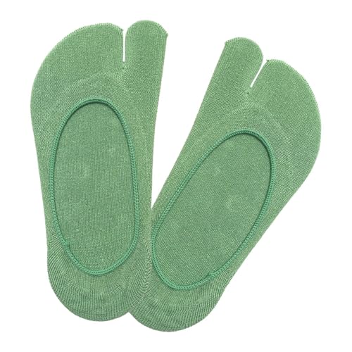 YIUPEDRFG Calcetines de mujer duraderos con dedos, chanclas, calcetines ligeros de corte bajo, zapatillas casuales y tacones altos, chanclas transpirables dedos, Verde, 1 talla
