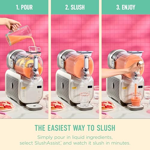 Image of Ninja Slushi XL Smart Frozen Drink Maker, Slush Assist Technology, 128 Oz, Sodas, Margaritas, Frappes and More, Crema, 1 Count