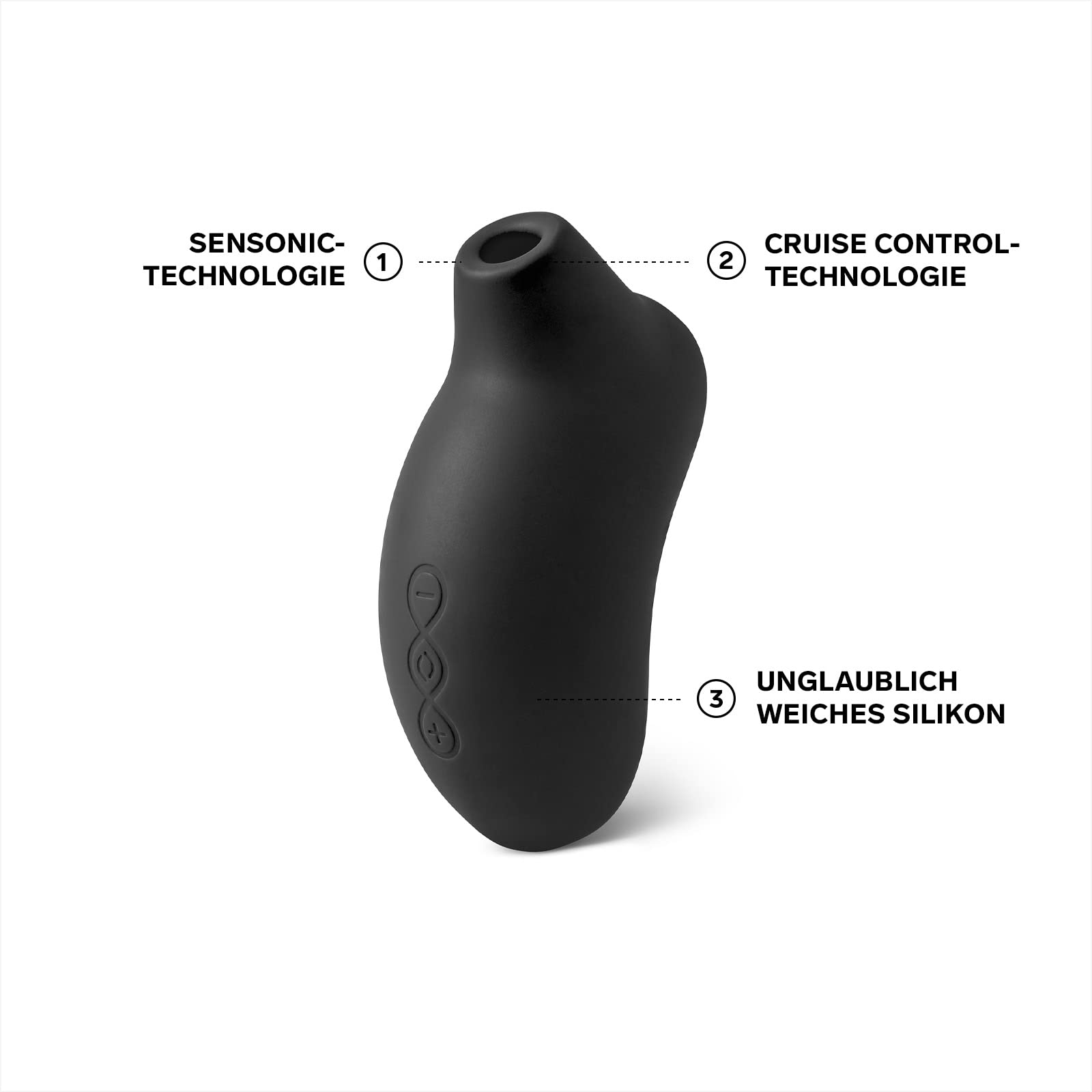 LELO SONA Cruise mit Schallwellen und Temporegulierung, Klitoris Sauger für Frauen, Druckwellenvibrator, wasserdichter Auflegevibrator, Stimulierungsspielzeug für innovative Klitorisstimulation, Black
