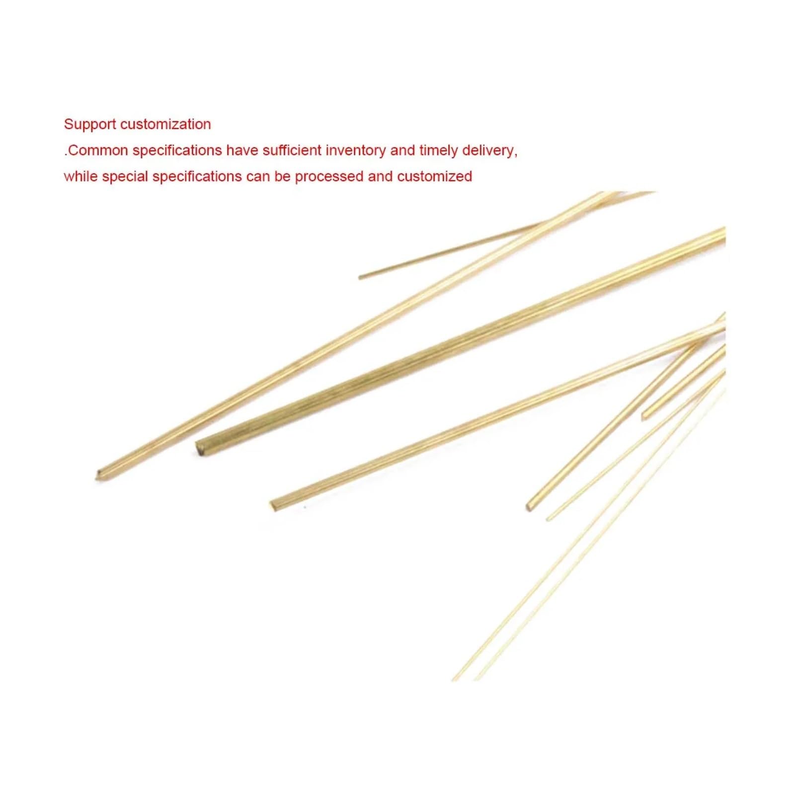 Messingstäbe H62 Messing Feinkupferstab/Massiver Rundstab 1,2,5,8, 3, 4 mm(1pcs 10mmX500mm)
